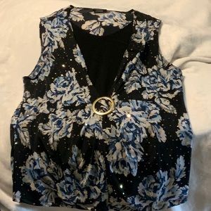 Fancy sparkle silky top